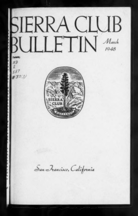 Sierra Club Bulletin 1948 Vol 33 No 3 March thumbnail